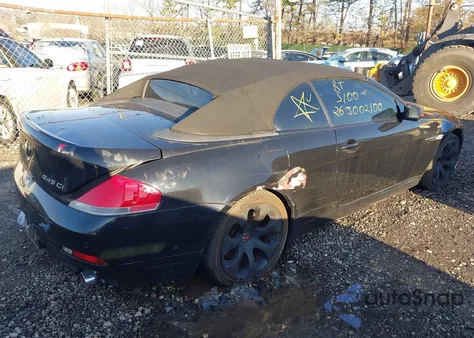 2005 BMW 645Ci из США, поврежденный, VIN WBAEK73445B325623